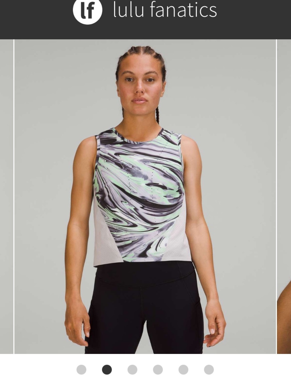 NWT Lululemon Swift Ventilated Running Tank Top Paint Glide